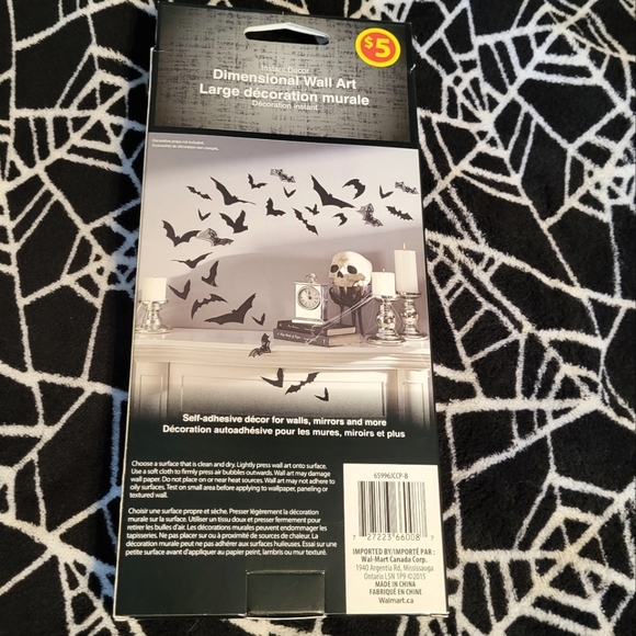 ⚡3/$15⚡ *NEW* HALLOWEEN DECOR Dimensional Wall Art Bats 6 Pack - Picture 2 of 2